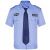 英格杰家 保安工作服夏季短袖衬衣套装物业安保执勤服 蓝色套装 160-190可选 