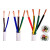 国标RVV 2 3 4 5 6芯 多芯信号护套电源线控制电缆线 RVV3芯 2..5 平方  白色一米
