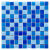 美克杰游泳池专用马赛克瓷砖水晶玻璃鱼池水池泳池卫生间浴池户外墙砖 25三色蓝(一平方)