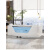 惠达（HUIDA)浴缸家用成人冲浪按摩三裙边浴池长方形玻璃浴缸智能恒温加热网红 配置一 1.4m