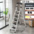 梯子阁楼专用结实简易安全加厚室内用的伸缩户外室外电工衣柜 新款升级加厚碳钢-白色-6步(大踏 板20cm)