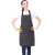 军佑 工作服围裙棉麻厨房餐厅服务员腰围定制 细条纹款黑色 