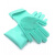 硅胶手套洗碗手套男女家用刷碗厨房清洁神器家务清洁手套 蓝色140g 均码
