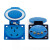 DIY防水插座头面板国标五孔蓝黑220v户外内嵌入式带盖暗装底盒 16A黑色+螺丝