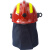 元族红色消防头盔17式全盔型防护头盔FTK-Q统型款欧式头盔 黄色 无AB签款