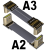 ADT标准型HDMI2.0公对公延长线 支持2K/144hz 4K/60Hz 弯头扁平线 A2-A3 20cm