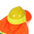 山头林村遮阳反光帽帘透气夏季施工帽檐工地帽遮阳帽遮阳板防紫外线布 橘色