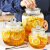 今皓泡菜坛子密封罐蜂蜜柠檬瓶透明玻璃瓶食品茶叶储物罐带盖泡柠檬 【超值3件套】竖纹款