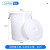 尚留鑫 塑料桶50L白色带盖圆桶大容量储水桶收纳桶