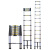 JGY2465 梯子 铝合金梯子 竹节梯伸缩梯子加厚工程梯子伸缩梯 13 单面梯2.6米