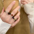 达不溜中式红豆戒指女可调节中国风相思豆铜钱编织指环设计感潮款饰品生 K LW红珠+白珠戒指