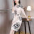 艾妃琳新中式中国风真丝连衣裙2024夏季新款抖音超仙减龄遮肉显瘦裙 米色 L 建议100-110斤