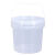 食品级塑料桶圆桶带盖密封桶酱料桶商用小水桶2/3L/4/5/10L升公斤 0.5L透明带提手 5个