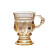 橡暮 简约复古浮雕欧式水杯玻璃杯 伴手礼琥珀色创意ins 玻璃杯咖啡杯 透明色150ml