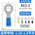 RV接线端子圆形线鼻子预绝缘冷压端子压线耳O型铜鼻子电线接头铜 RV2-5(100只)