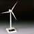 太阳能风力发电机风车模型风场金属摆件 M083A(方底) 单太阳能板慢转速