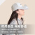 HKFZ 太阳能风扇帽子儿童带风扇的帽子USB充电头戴式电风扇帽子夏男女 白色太阳能+USB充电