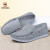 西域骆驼（VANCAMEL）高端品牌男士帆布鞋男鞋夏季透气新款板鞋布鞋薄款一脚蹬鞋男款 灰色 6507
