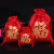 年礼品袋红色福袋空袋大号春节包装袋抽绳袋红布袋定做 土灰色 红色9*12印金福1