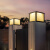 简约方形太阳能柱头灯户外庭院防水别墅大门围墙花园柱 [高云间]太阳能30cm铝材