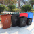 浙江无盖垃圾分类垃圾桶四色摇盖环卫户外大号商用学校小区垃圾箱 60L无盖分类垃圾桶（绿色） 厨余垃圾