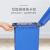 威佳（Wellguarding）分类垃圾桶 脚踏式连体塑料桶垃圾箱 蓝色30L可回收物