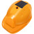 惠利得国标安全帽双风扇空调帽子蓝牙对讲带头灯太阳能充电工地帽工程帽 黄色双风扇空调+对讲版15000毫安 有灯有太阳能