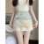 阿玛瑟（amase）新中式国风提花半身裙女夏季新款气质显瘦A字短裙防走光包臀裙子 蓝色 S