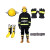 meikang 消防服 3C认证消防员演习应急救援服14式五件套装 170A 39码鞋 1套