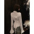 棉致集团旗下法式白色Polo衫女领喇叭袖衬衫女设计感小众衬衣修身 吊带 M 推荐95-105斤