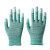 瓦工手套 PU浸塑胶涂掌涂指 尼龙劳保耐磨工作防滑 劳动干活薄款 绿色涂指手套(12双) S