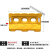 防撞桶三孔水马塑料围挡移动护栏吹塑滚塑隔离墩市政施工注水围栏 吹塑水马 1300*700(黄色10斤)