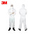 3M 4545防护服防尘防液体喷溅防核辐射颗粒工业实验室液体喷涂农药白色带帽连体服XL码 10件套