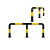 u型防撞柱钢管固定桩加油站m型防撞栏杆加厚防护栏道路警示柱 M型89* 1500*60*1.5*5.0黑底黄