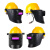 专用电焊工防护面罩头戴式翻盖式自动变光焊工焊接面具 高空面罩不含安全帽变光款+20保护片