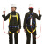 山都澳 安全带 全身式 速插式 高空作业绳  电工 安全绳 五点式 保险带 双大钩1.8米 