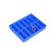华科扬创 多格分格箱收纳盒零件盒分类盘塑料周转箱修理专用箱螺丝盒 12格-眼镜盆-蓝色443*348*61mm