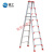 斯永达链工铝合金人字梯加厚折叠梯子双侧梯工程梯装修脚架梯1.2米高红 铝合金梯子2.5米高红加厚加固款