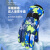 谋福（CNMF）成人冬季保暖滑雪手套 简约时尚涂鸦加绒加厚骑车手套 (女款水仙粉 )