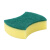 汇特益HT-J003 腰型海绵擦 清洁双面海绵洗碗布 40高密浸胶含砂厨房清洁海绵块 12块/包