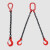 润宏工品  G80锰钢起重链条吊索具组合吊钩吊环组合起重吊具 11吨2米4腿羊角钩 单位：一个