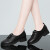 莱卡金顿（LAIKAJINDUN）2024春季新款女单鞋软底英伦风小皮鞋职业鞋舒适工作上班休闲女鞋 黑色QJD10321 35