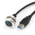 D型USB3.0母座数据线直通免焊延长双通对接固定插座面板带线模块2定制 USB3.0圆型双通座 银色 1m