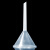 冰禹 BYA-145 塑料透明小漏斗 实验室三角漏斗 耐高温锥形漏斗 75mm（10个）