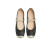 天美意玛丽珍女鞋平跟拼色法式气质新中式皮鞋2024秋新KM035CQ4 黑色 38