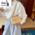 袋鼠（KANGAROO）2024夏季新款韩版方扣链条小包包女时尚休闲单肩包百搭复古斜挎包 米白色