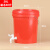 定制加厚公斤带水龙头塑料桶0升油嘴桶洗手桶食品级0L储水桶 红色0升(带水龙头+送生胶带)