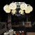 战舵（ZHANDUO）吸顶吊灯卧室创意艺术网红现代简约餐厅灯客厅大气家用灯 5头-带水晶整套60W LED白光 直径