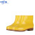 定制适用于 雨鞋男短筒雨靴加棉防滑防水鞋中筒高筒白色卫生工作 短筒黄色