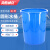 海斯迪克 HKCC17 大号塑料圆桶 圆形收纳桶 大容量酒店厨房垃圾桶储水桶 蓝色无盖160L